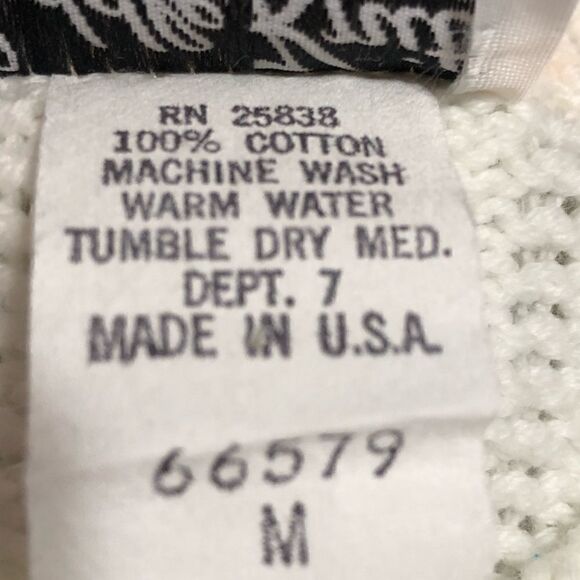 𝅺VINTAGE short sleeve cotton crewneck sweater size M - Picture 6 of 10